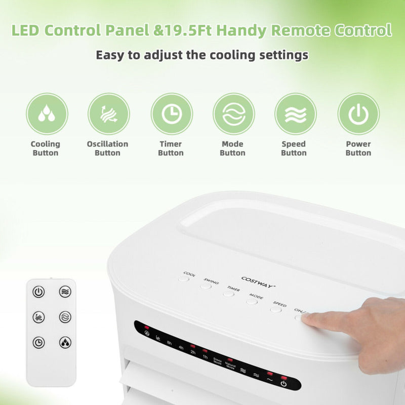 4-In-1 Portable Evaporative Air Cooler with Timer and 3 Modes
