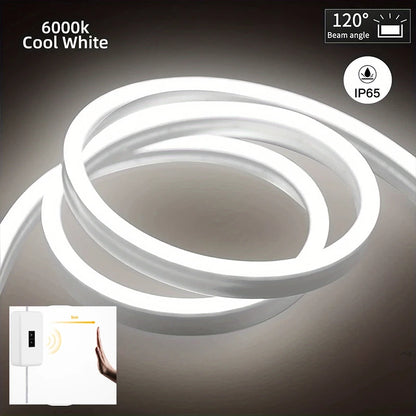 Neon LED Light Strip 5V USB Smart Gesture Sensor Dimmer Switch Flexible Waterproof Silicone Neon Sign Rope Tupe Room Decoration