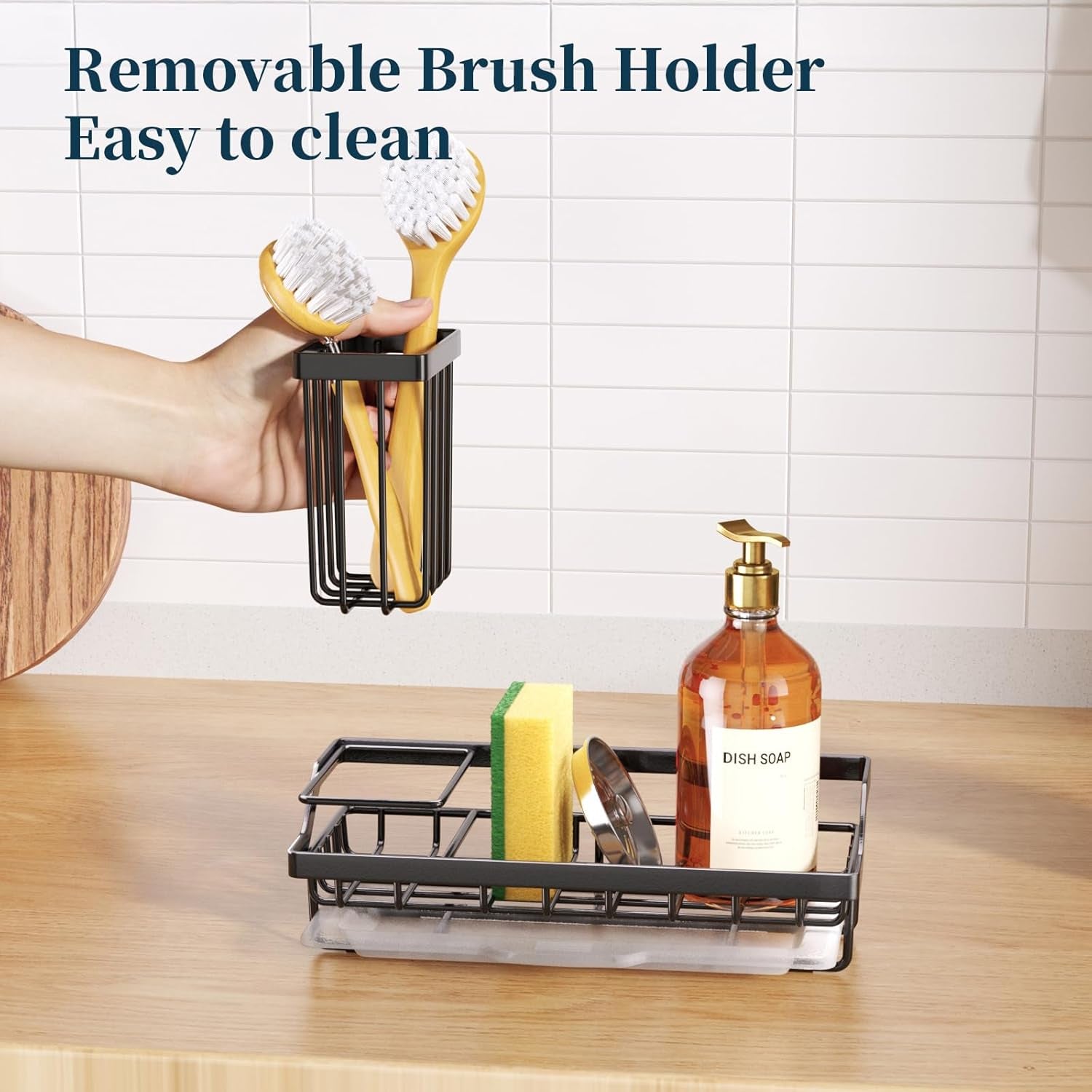Stainless Steel Kitchen Sink Caddy with Removable Drip Tray