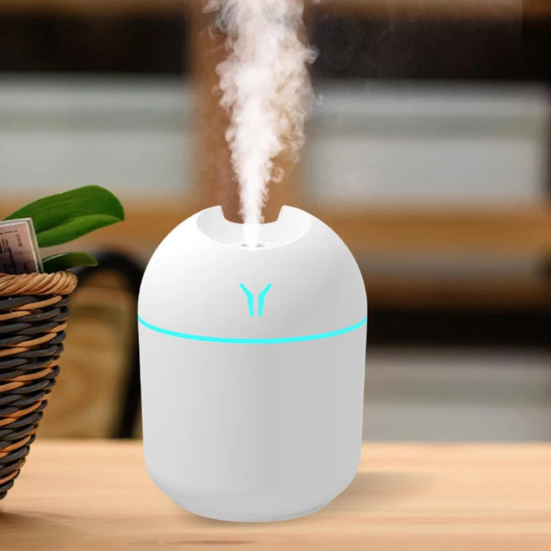 USB Mini Air Humidifier Aroma Essential Oil Diffuser for Home Car Ultrasonic Mute Mist Maker Diffuser with LED Color Lamp