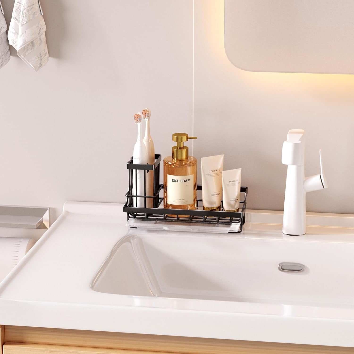 Stainless Steel Kitchen Sink Caddy with Removable Drip Tray