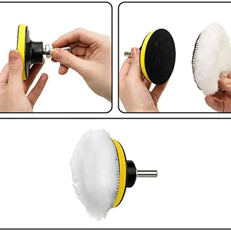 Universal Car Polish Pad 3/4Inch for M10/M14 Soft Wool Machine Waxing Polisher Car Body Polishing Discs Cleaning Accessories