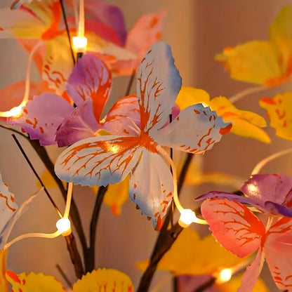 LED Butterfly Tree Light Simulation Tree Butterfly USB Desktop Decorative Light for Wedding Birthday, Home and Office Decoration