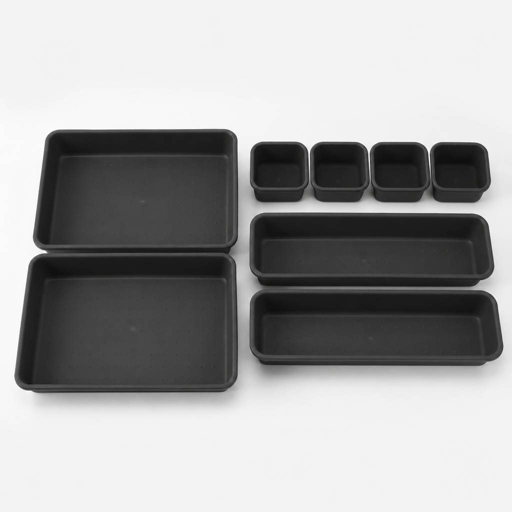 8-Piece Drawer Organizer Tray Set
