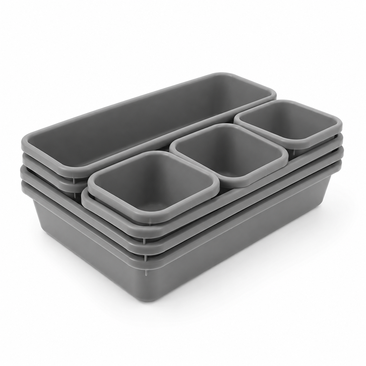 8-Piece Drawer Organizer Tray Set