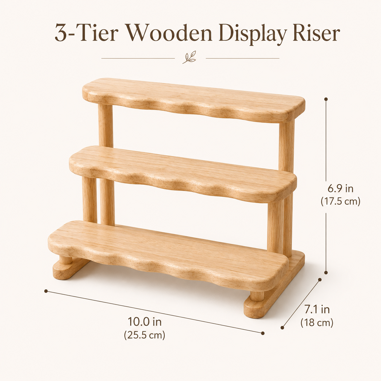 Tiered Wooden Countertop Organizer