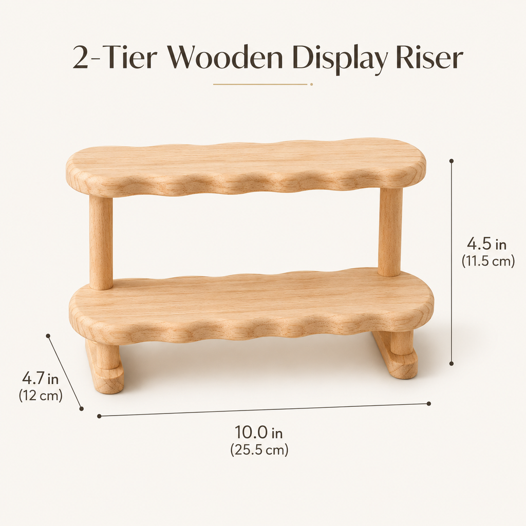 Tiered Wooden Countertop Organizer