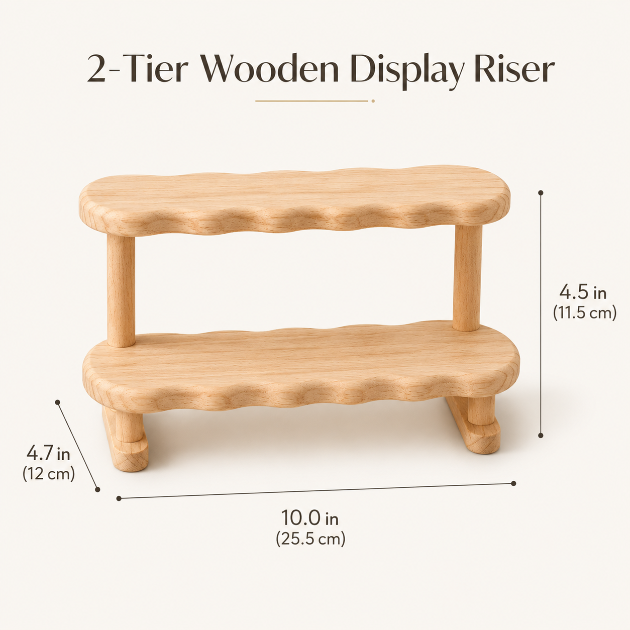 Tiered Wooden Countertop Organizer