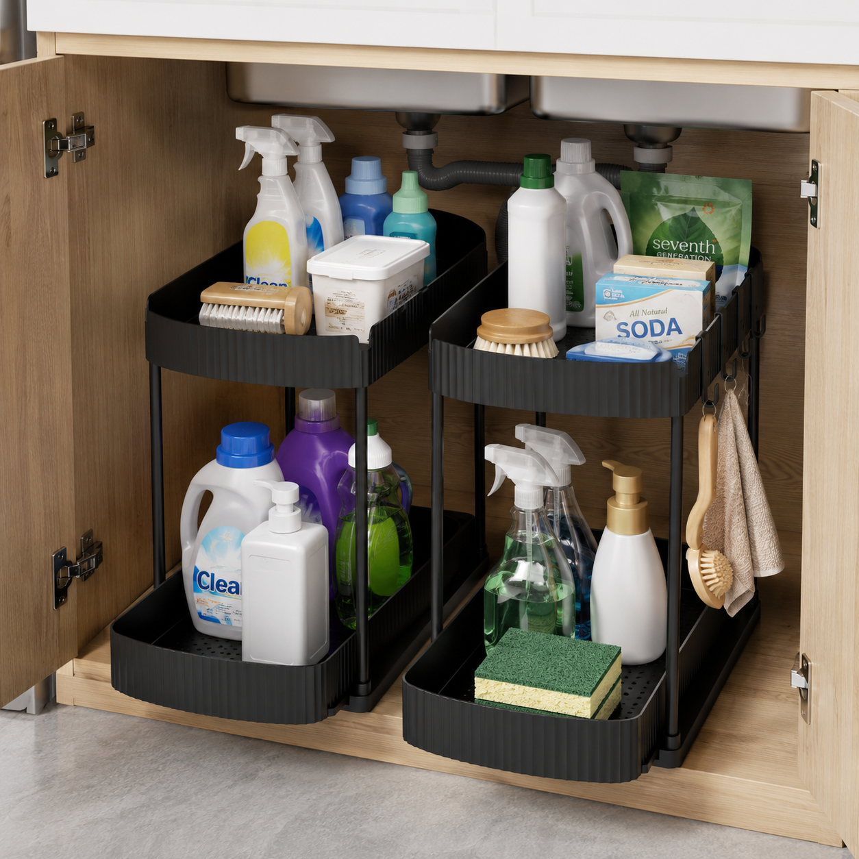2-Pack Pull-Out Cabinet Organizers