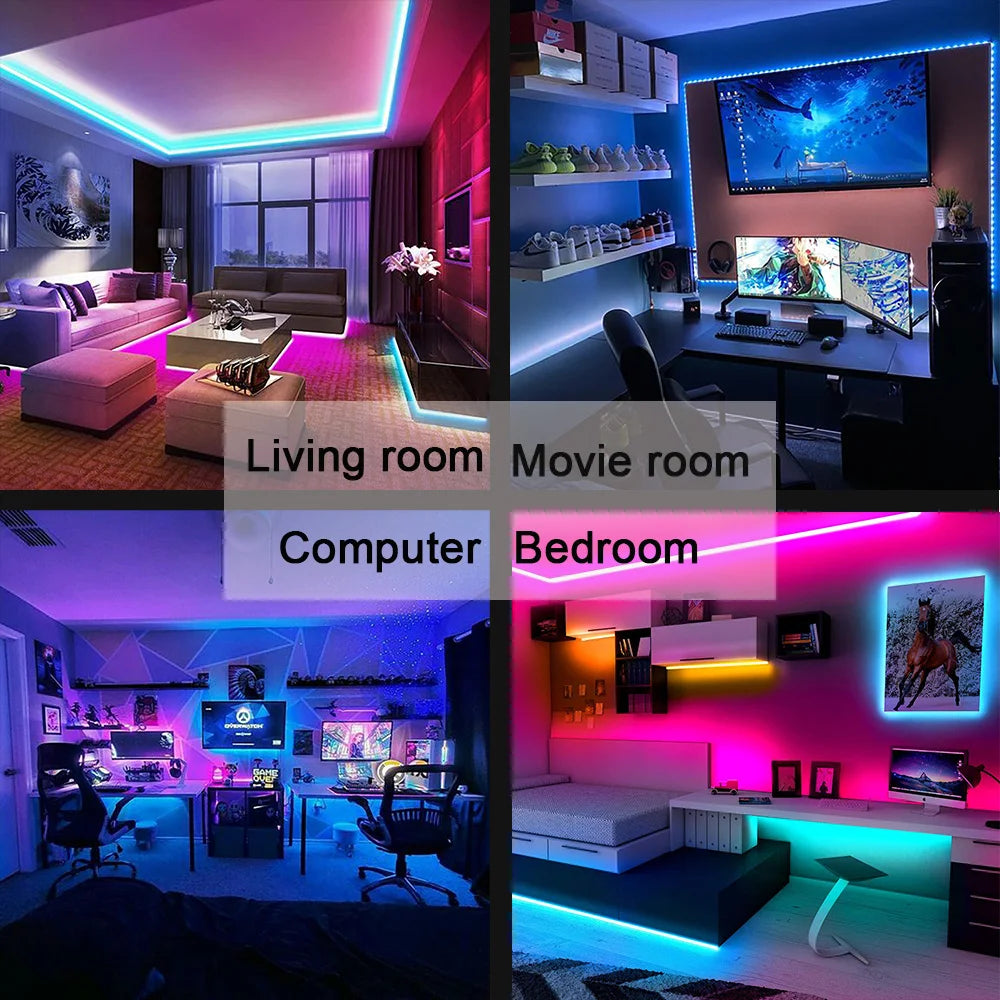 Tape Bluetooth USB LED Strip Light 5050 SMD 5V USB RGB Lights Flexible LED Lamp Tape Ribbon RGB Self-Adhesive TV Desktop Diode
