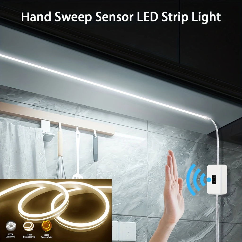 Neon LED Light Strip 5V USB Smart Gesture Sensor Dimmer Switch Flexible Waterproof Silicone Neon Sign Rope Tupe Room Decoration