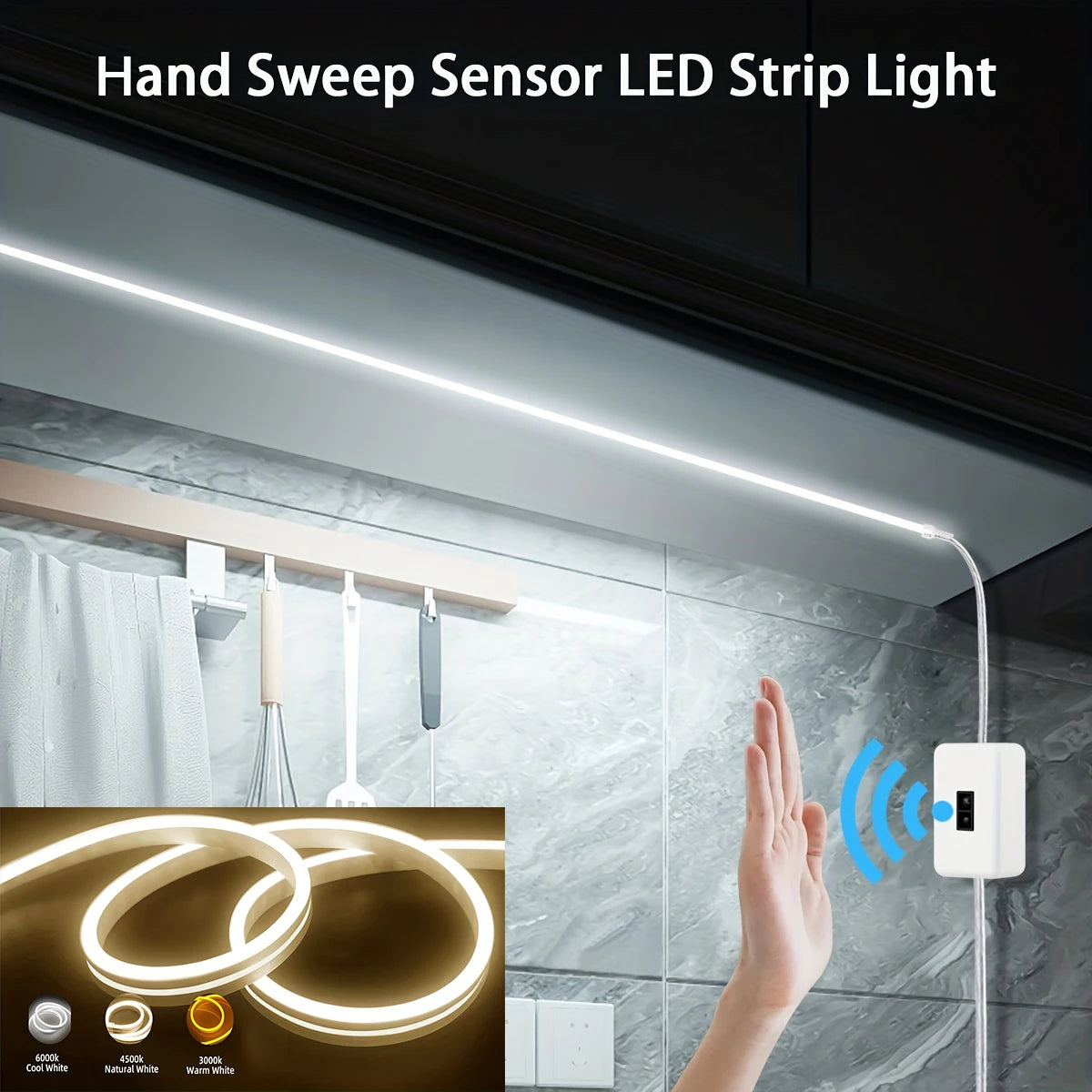 Neon LED Light Strip 5V USB Smart Gesture Sensor Dimmer Switch Flexible Waterproof Silicone Neon Sign Rope Tupe Room Decoration