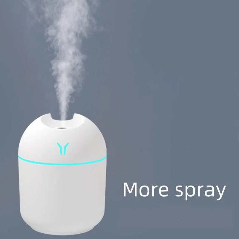 USB Mini Air Humidifier Aroma Essential Oil Diffuser for Home Car Ultrasonic Mute Mist Maker Diffuser with LED Color Lamp