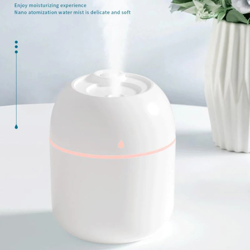 USB Mini Air Humidifier Aroma Essential Oil Diffuser for Home Car Ultrasonic Mute Mist Maker Diffuser with LED Color Lamp