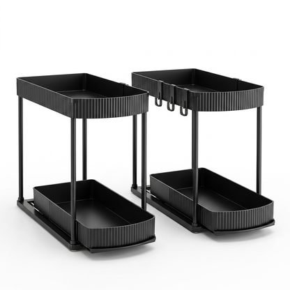 2-Pack Pull-Out Cabinet Organizer on white background